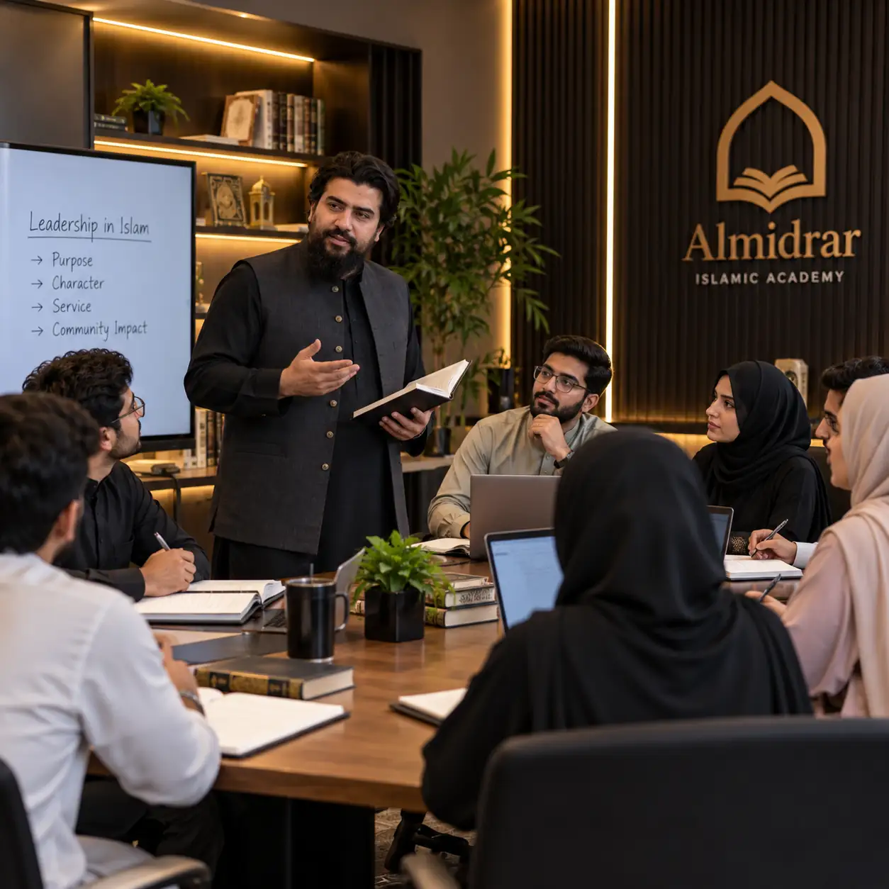Educational workshop in a classroom at Almidrar